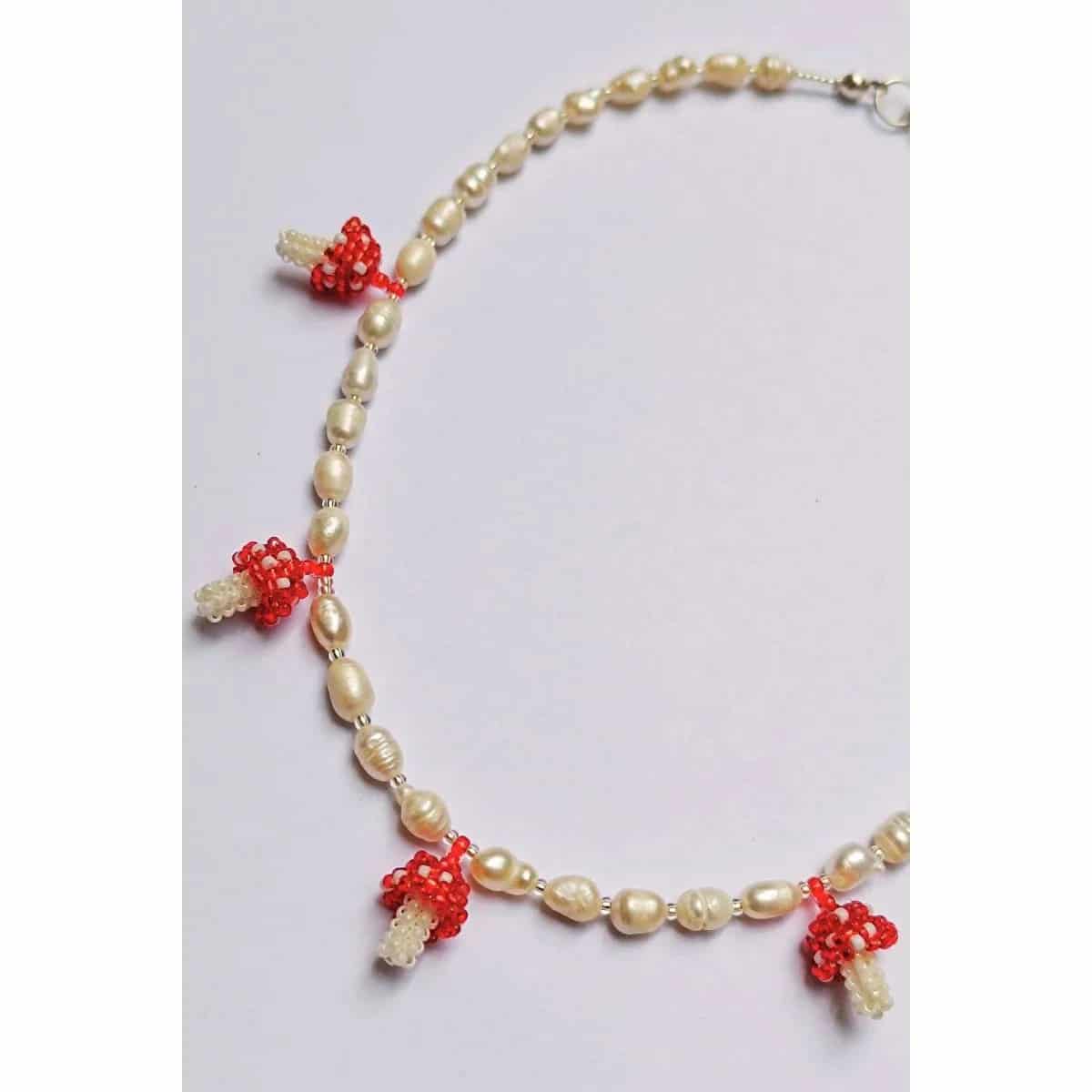 PEARL AND MUSHROOM NECKLACE - miniatura 2