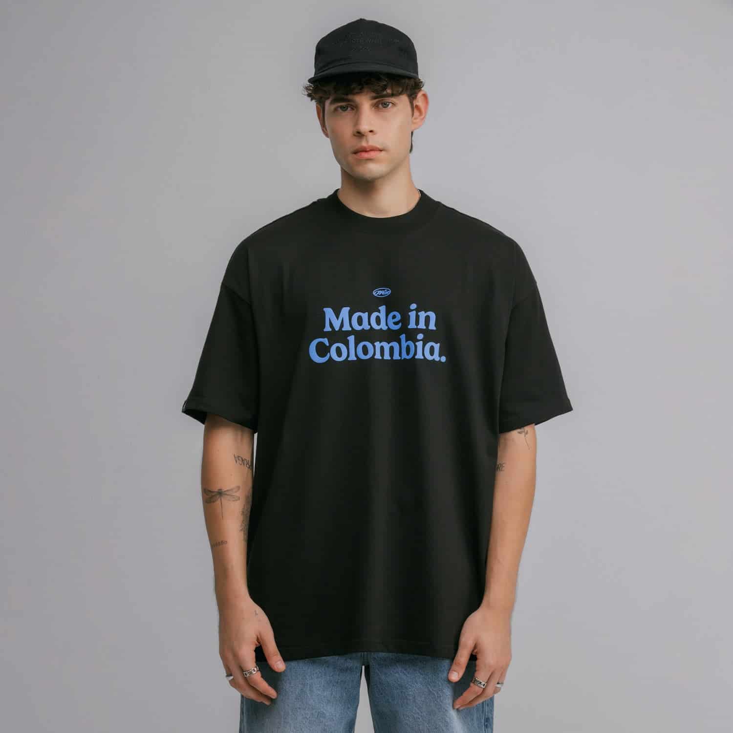 Colombia Oversized T-Shirt - Black - miniatura 2