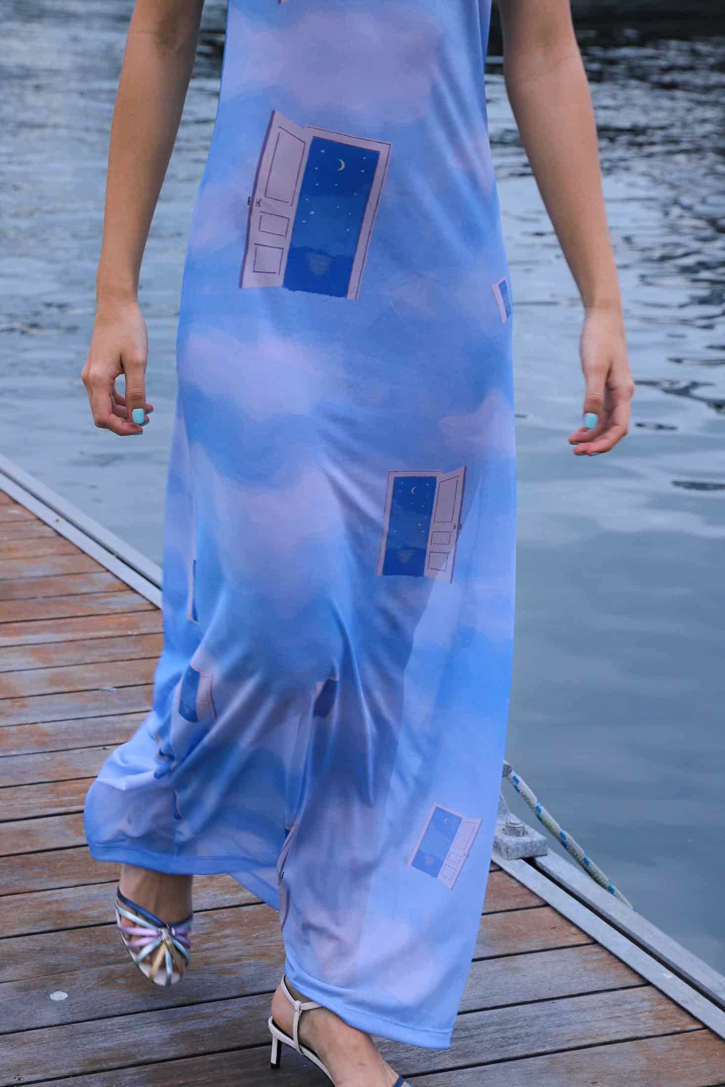 Mesh Dress - Sky - miniatura 3