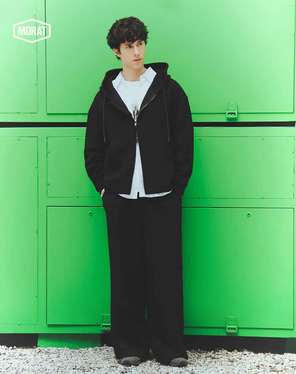 Buzo tipo hoodie negro unisex GEF | MORAT - miniatura 7