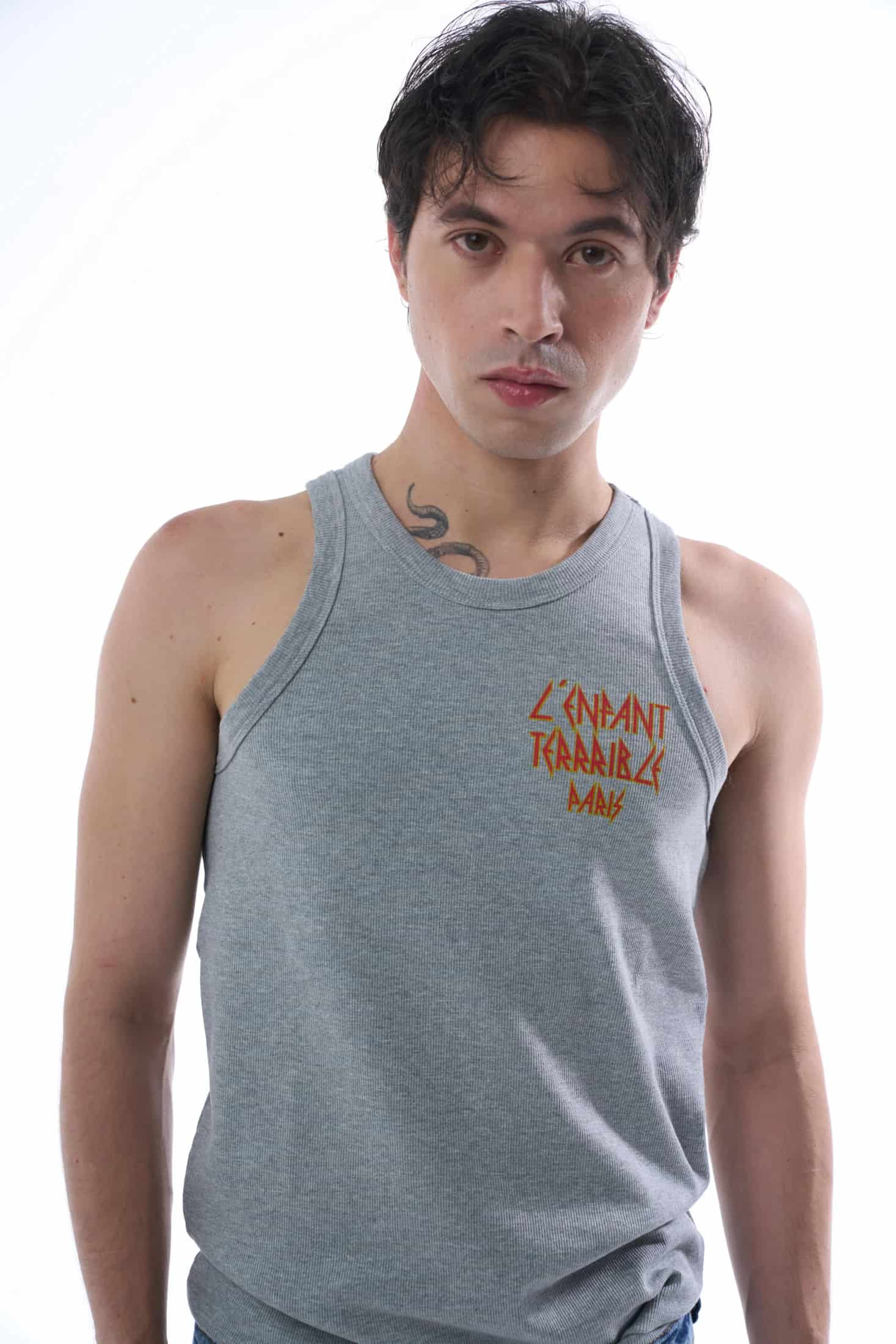 L'ENFANT GRAY MEN TANK TOP - miniatura 9
