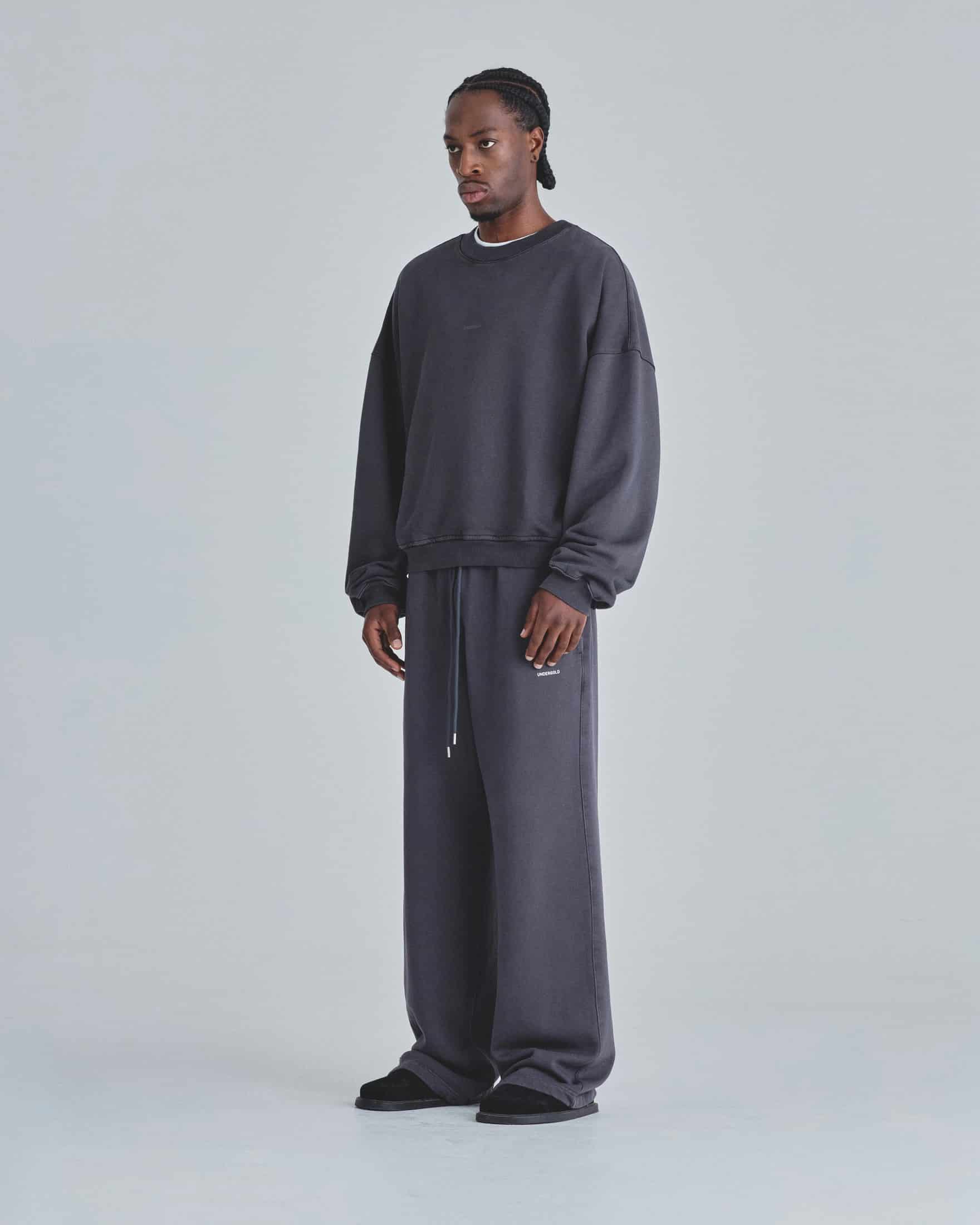Line Basic Boxy Fit Crewneck Dark Gray - miniatura 5