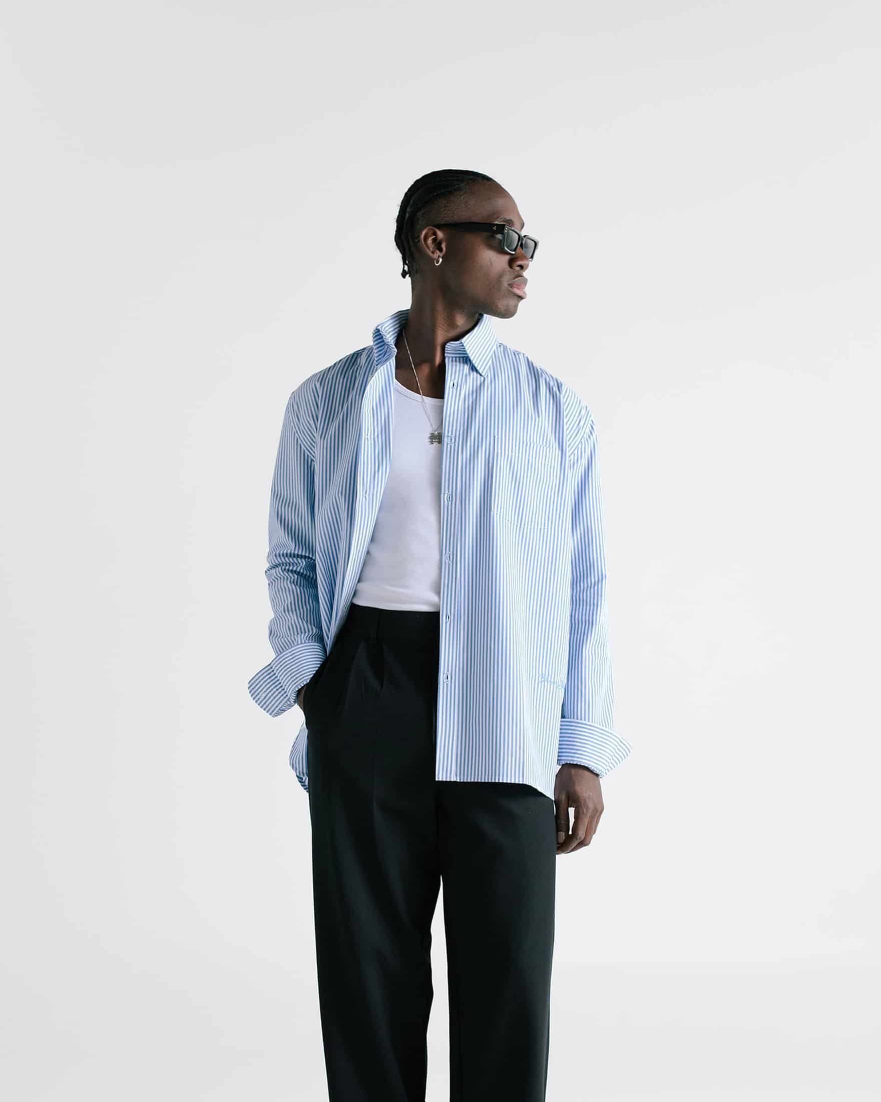 Pinstripe Shirt - Light Blue - miniatura 5