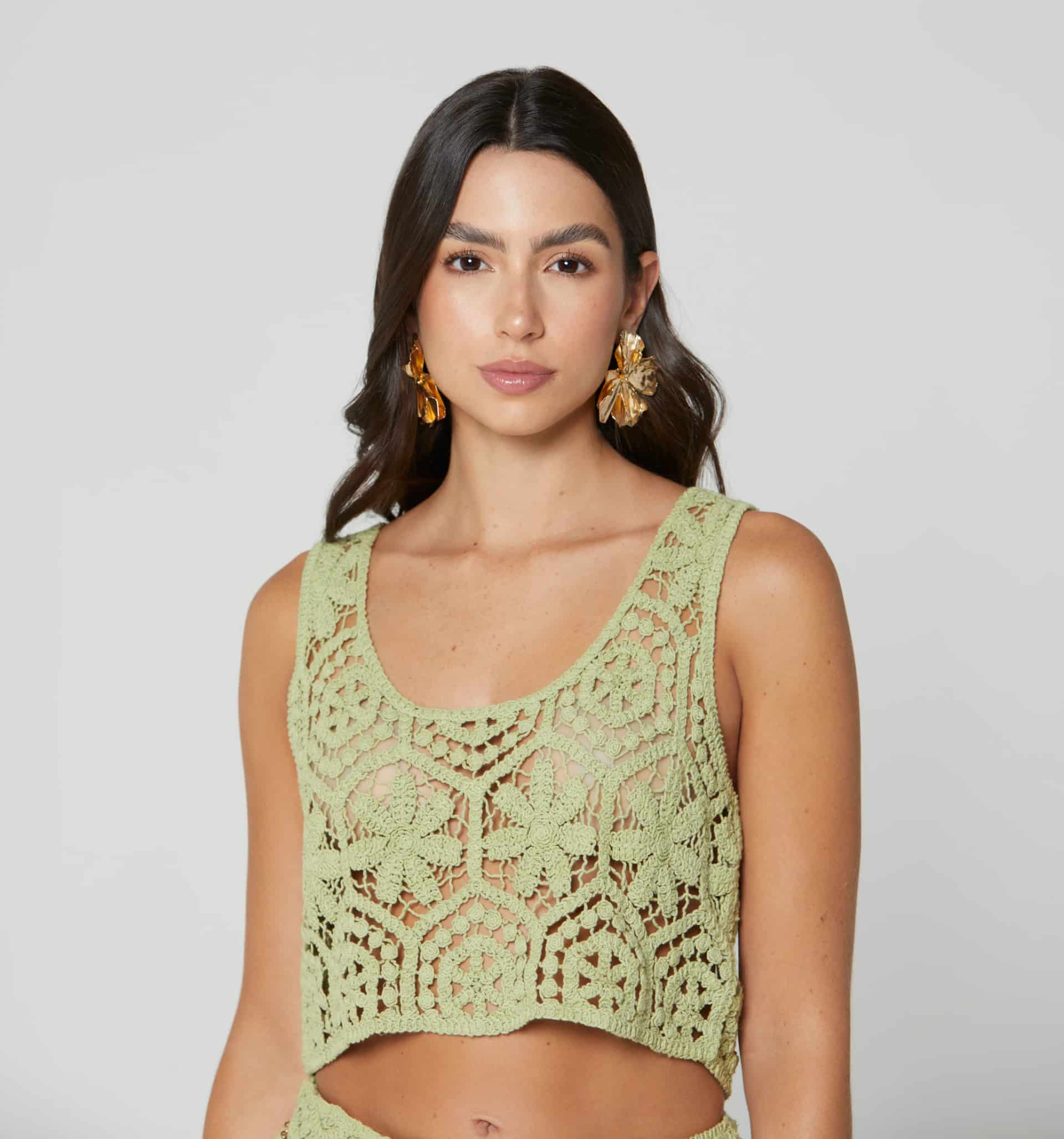 Blusa manga sisa en crochet - miniatura 4