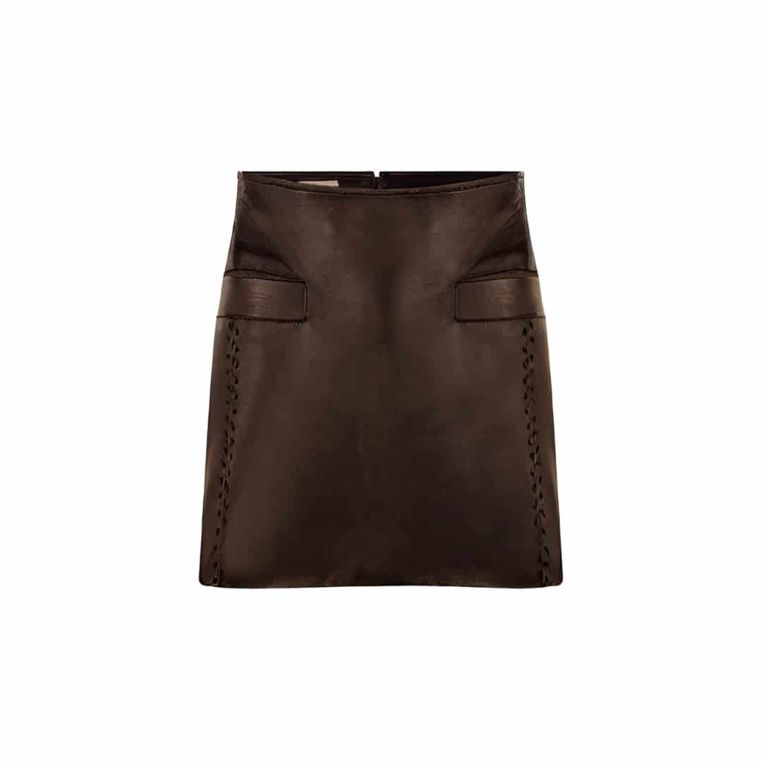 FANNY SKIRT WITH POCKETS AND WOVEN TRIM - miniatura 2