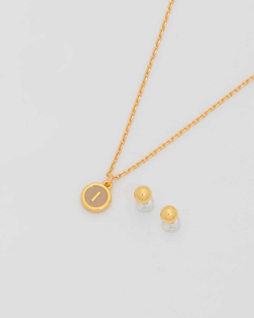 Collar Letra + Aretes - miniatura 2