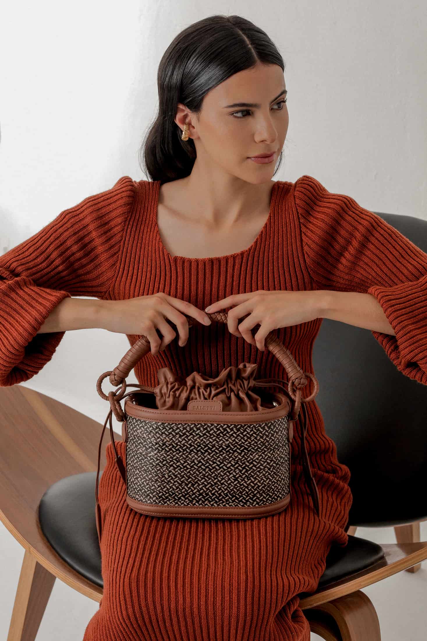 Caña Basket Bucket, Marbled Brown - miniatura 2