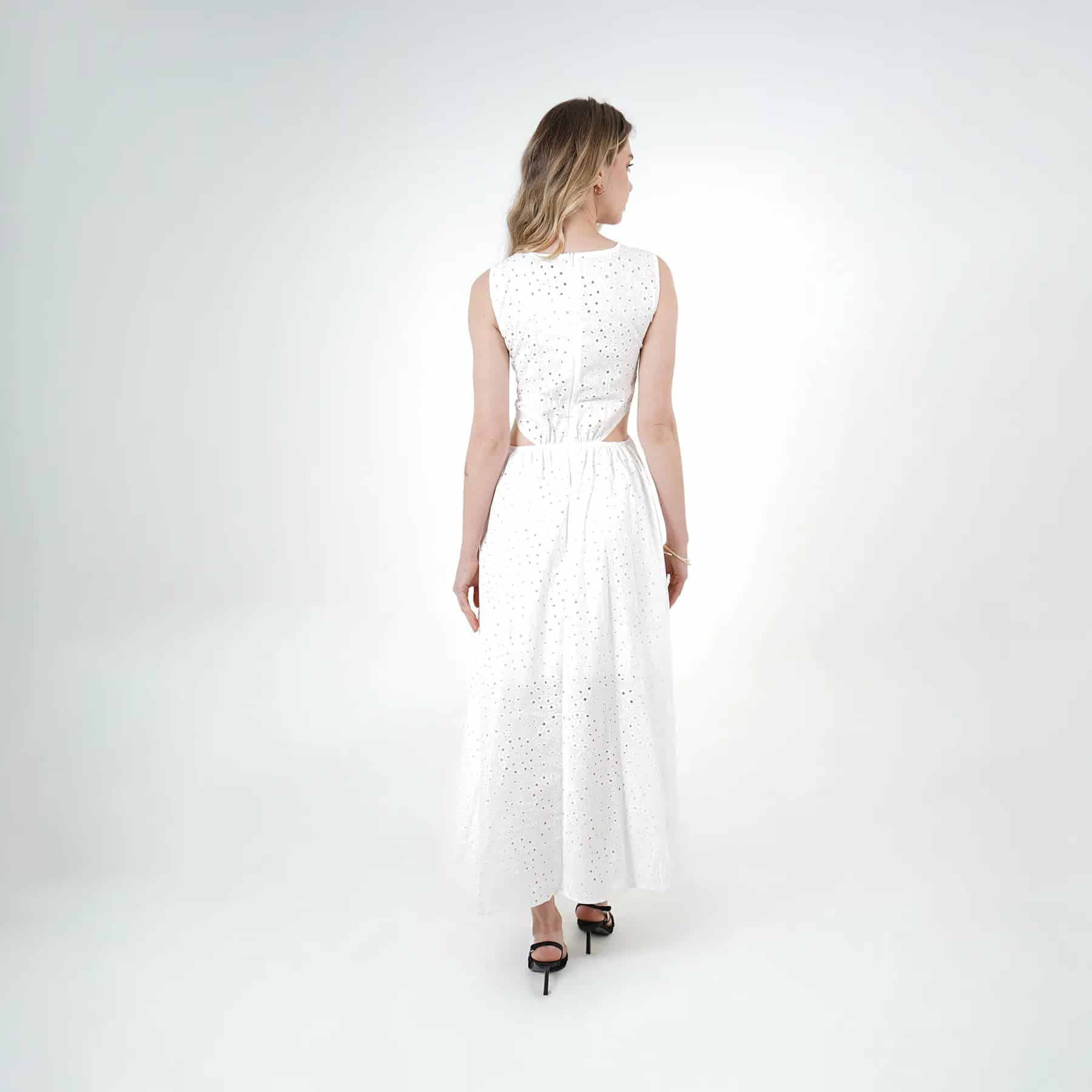Vestido Ojalillo Largo Elegante - miniatura 5