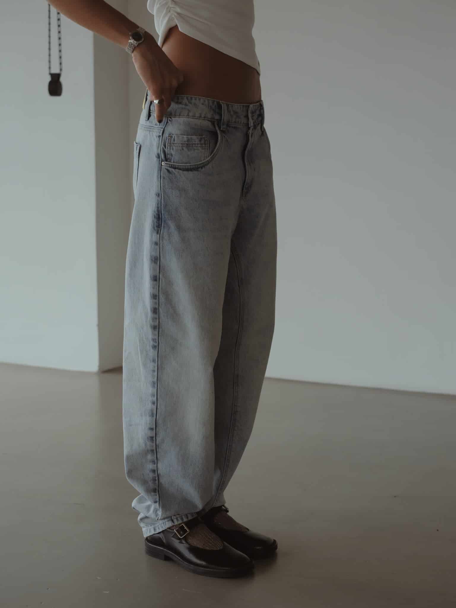 LONG BARREL JEAN - OLD LIGHT BLUE - miniatura 1
