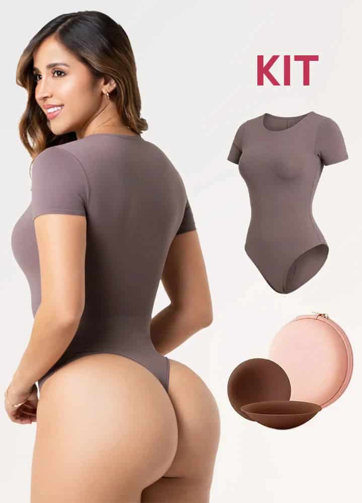 Kit Salome TD01L5: Body Manga Corta + Cubre Pezones Invisibles - miniatura 8