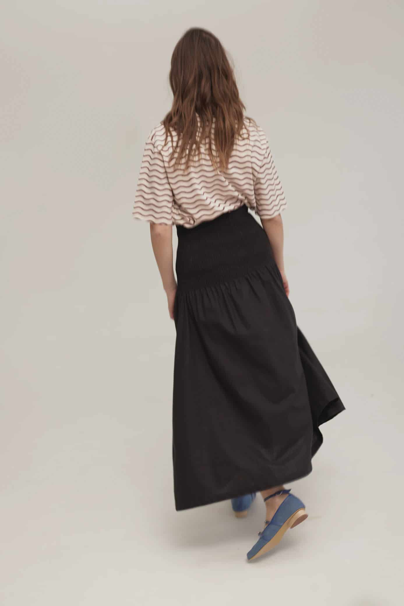 Falda Shirred Negro - miniatura 4