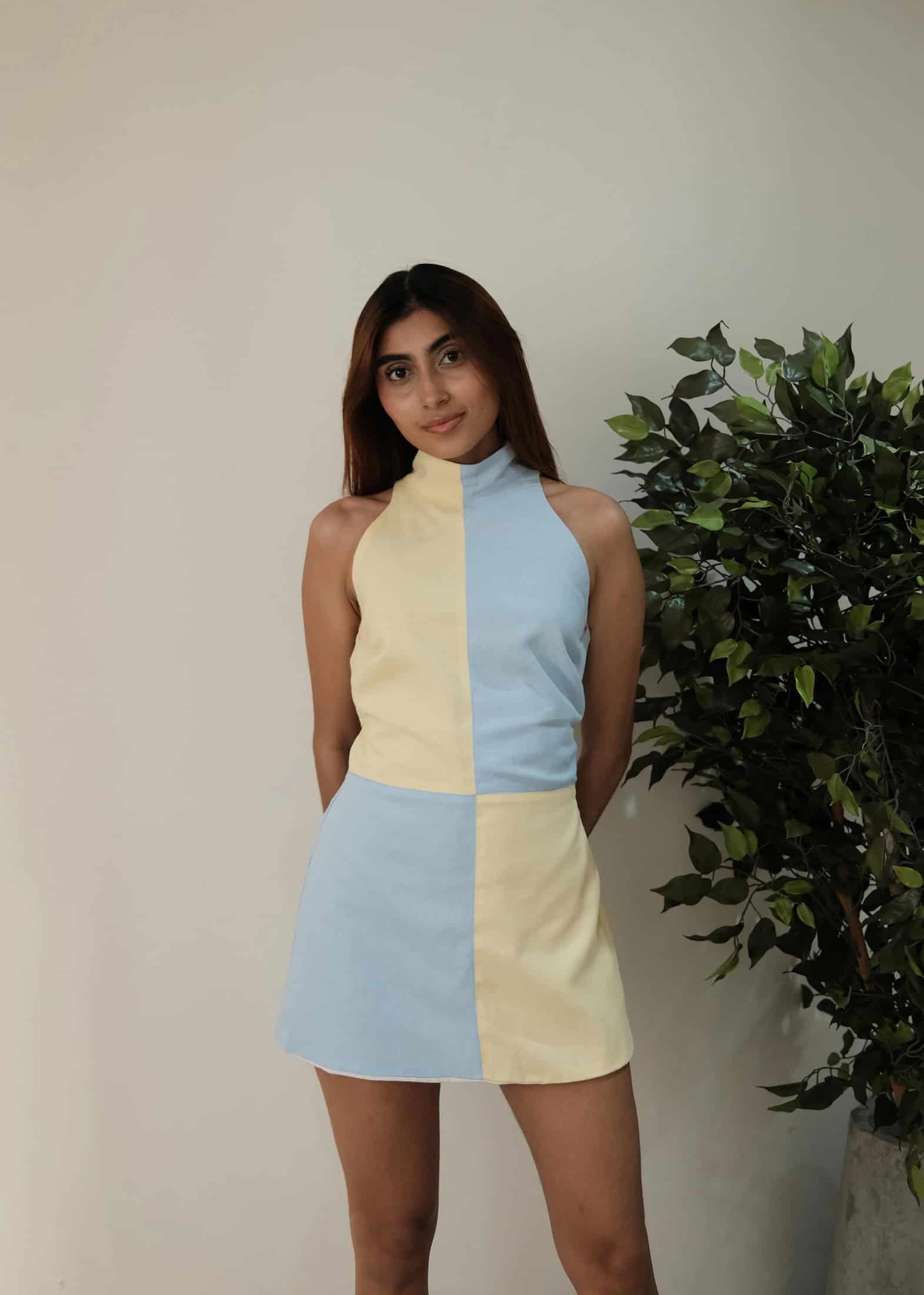 Vestido Elvira Celeste/Azul Muestra - miniatura 1