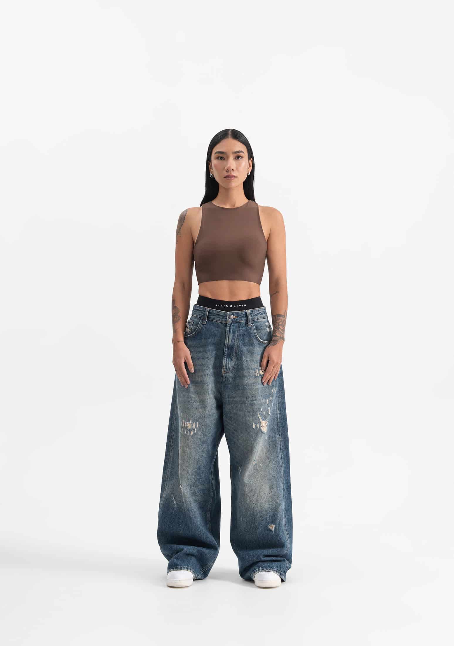 Pure x Livin brown top - miniatura 4