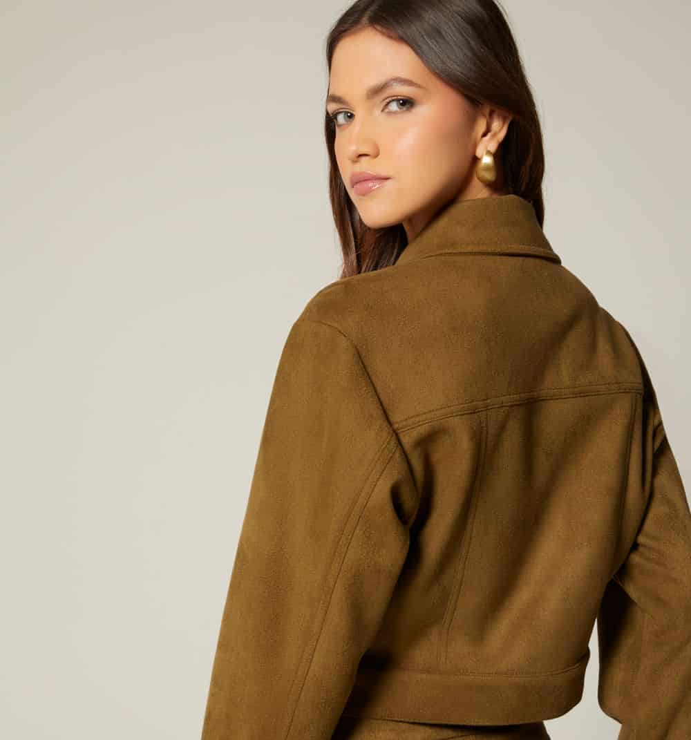 Chaqueta manga larga suede - miniatura 4