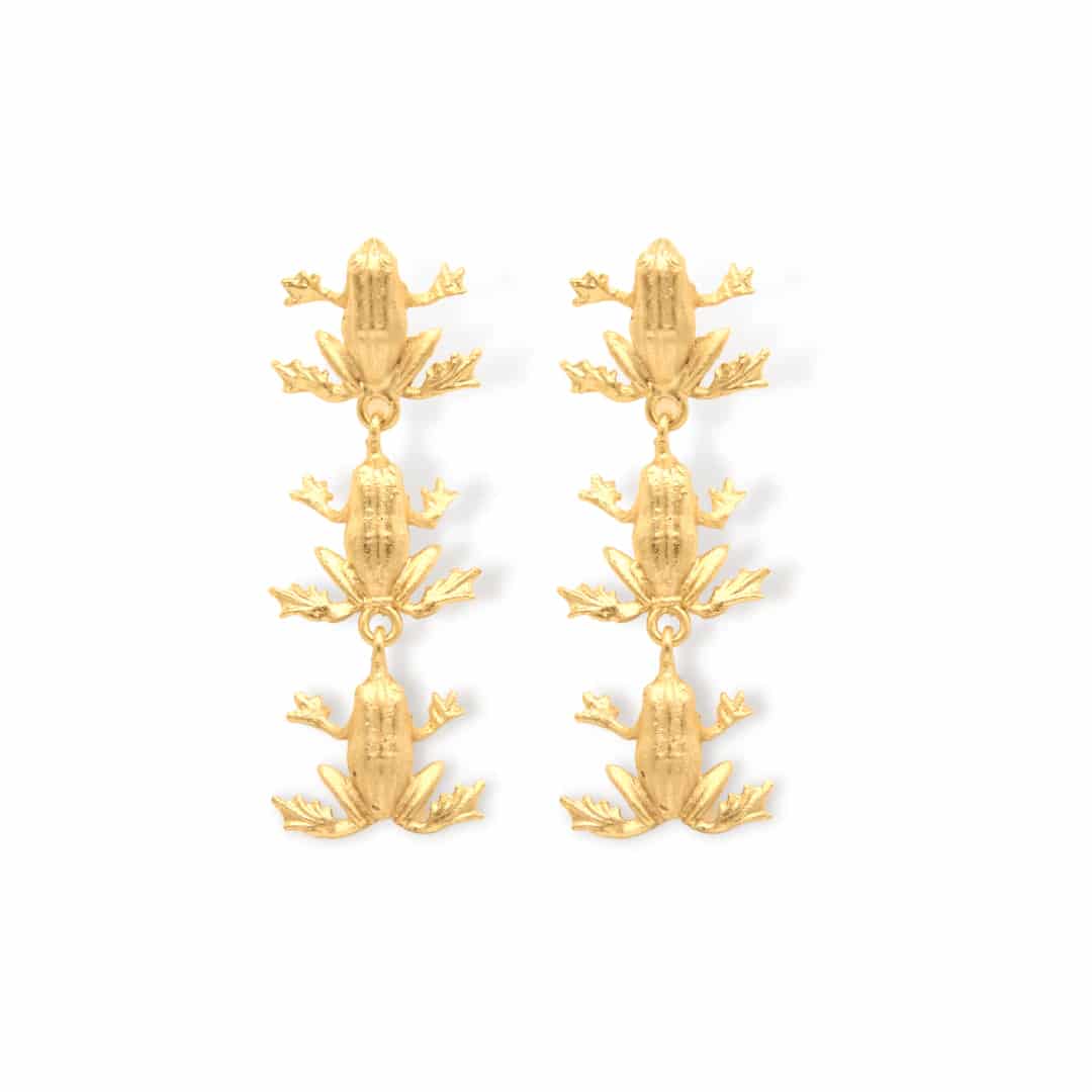 Aretes largos de ranas - miniatura 1
