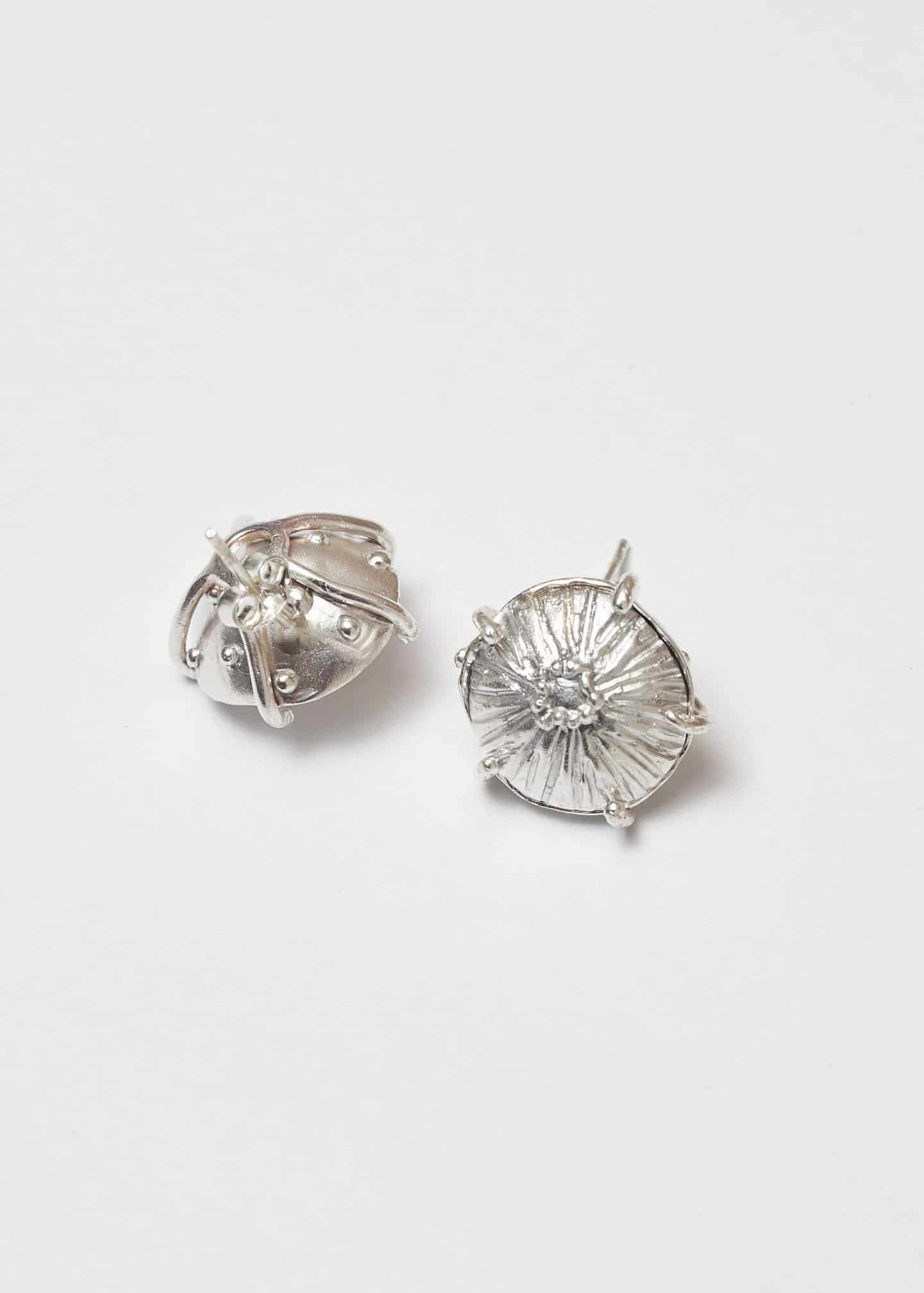Aretes midi sombrerito plata - miniatura 2