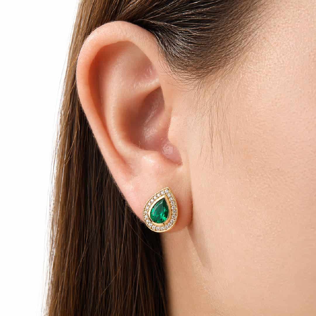 Aretes Aqua Esmeralda - miniatura 2