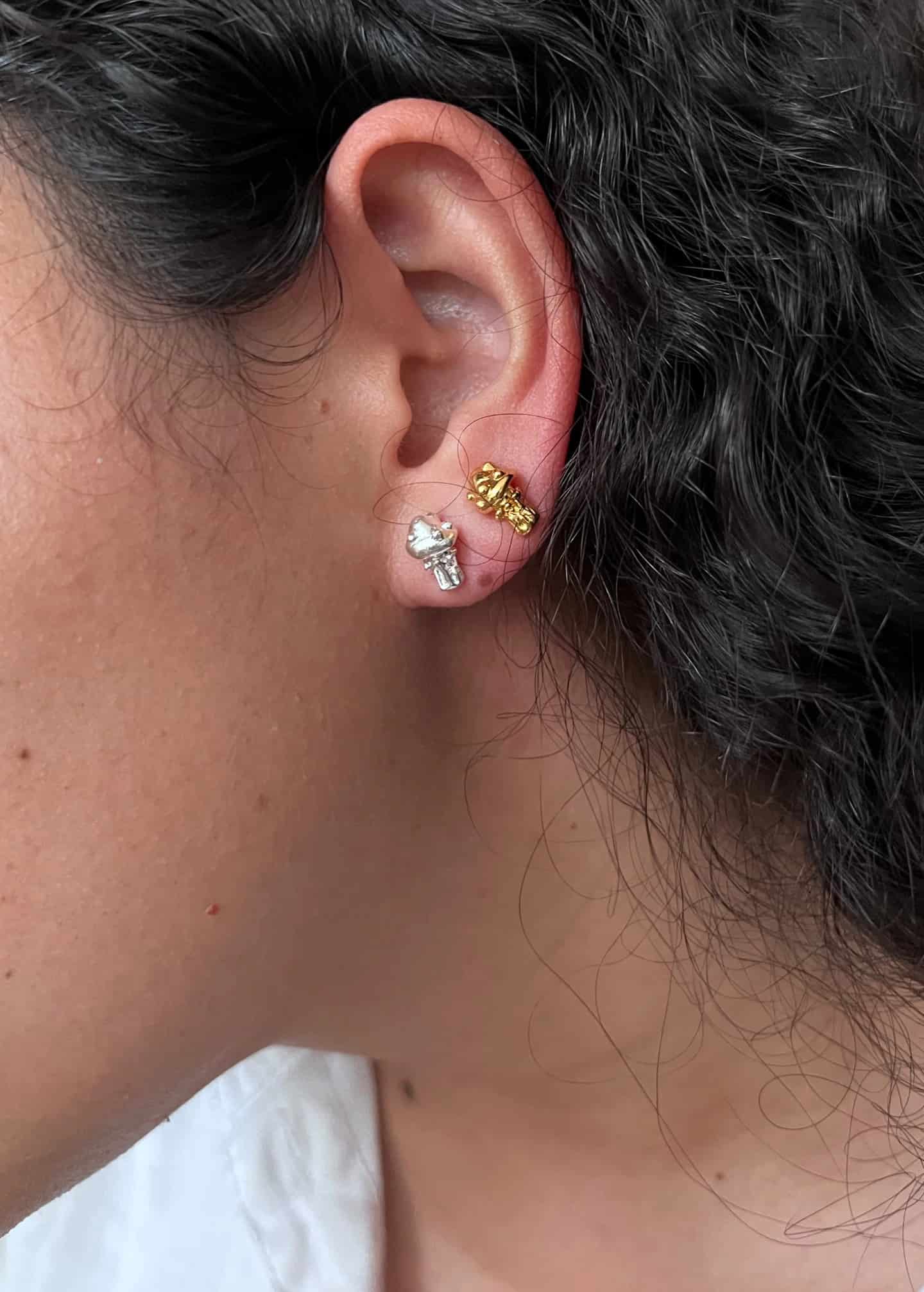Aretes seticas plata - miniatura 3