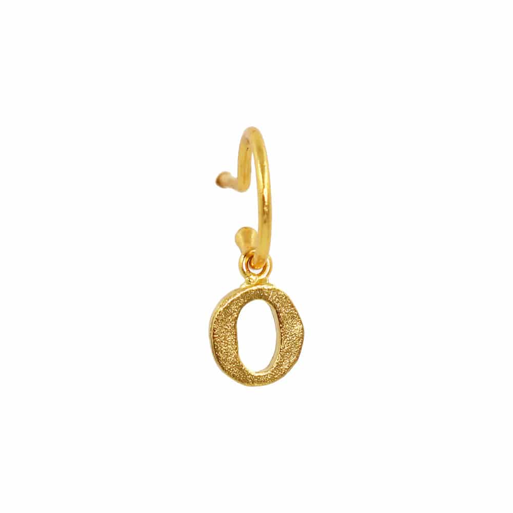 PreOrder Baby Hoops 9mm Letra Gold - miniatura 12