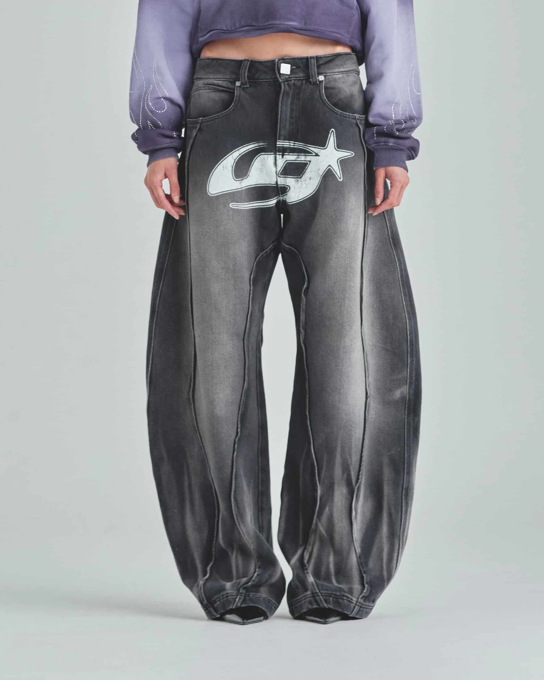W Act 1 UG Star Barrel Vein Jean Washed Black - miniatura 2