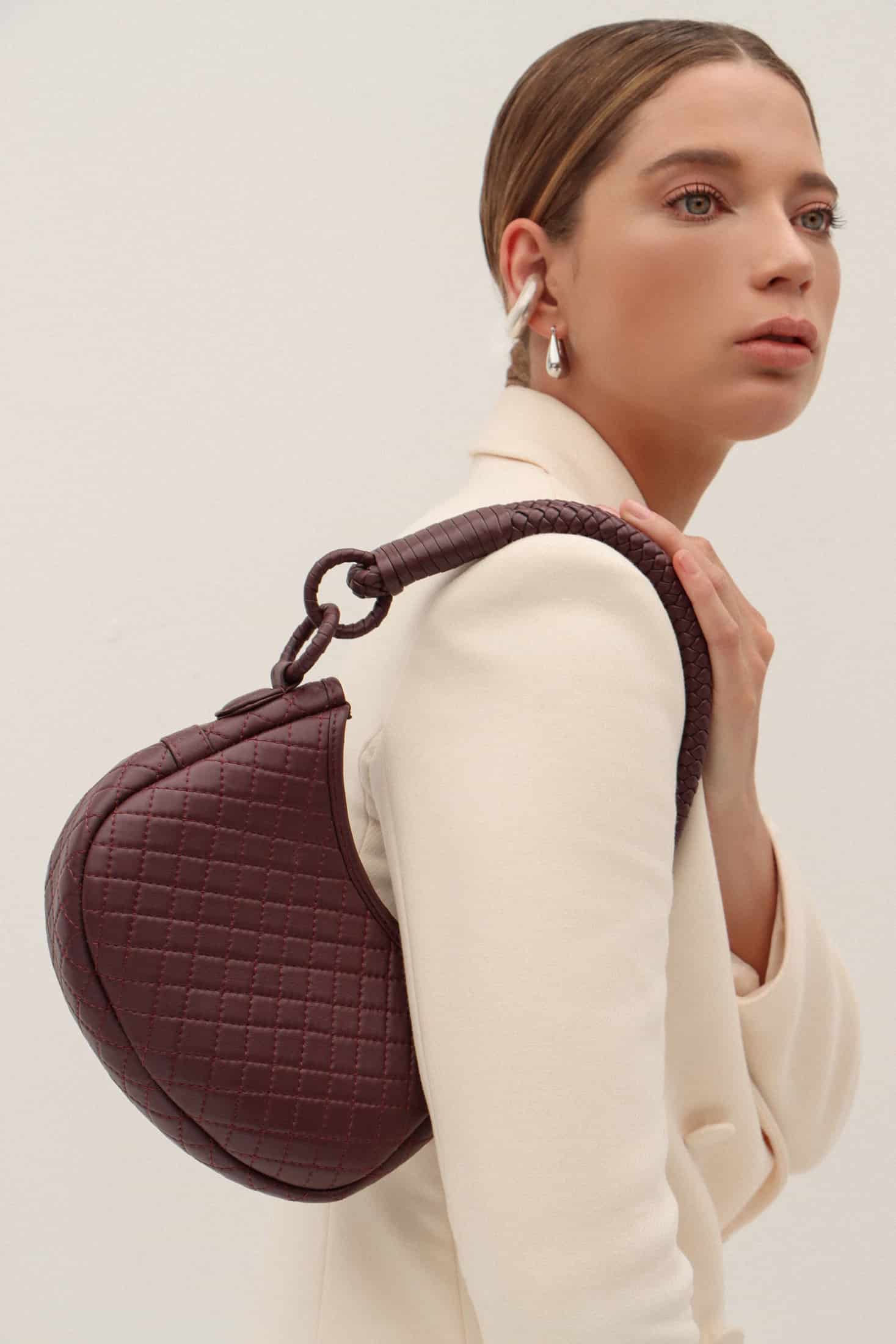 Saddle Mini, Shoulder Bag - Burgundy - miniatura 3
