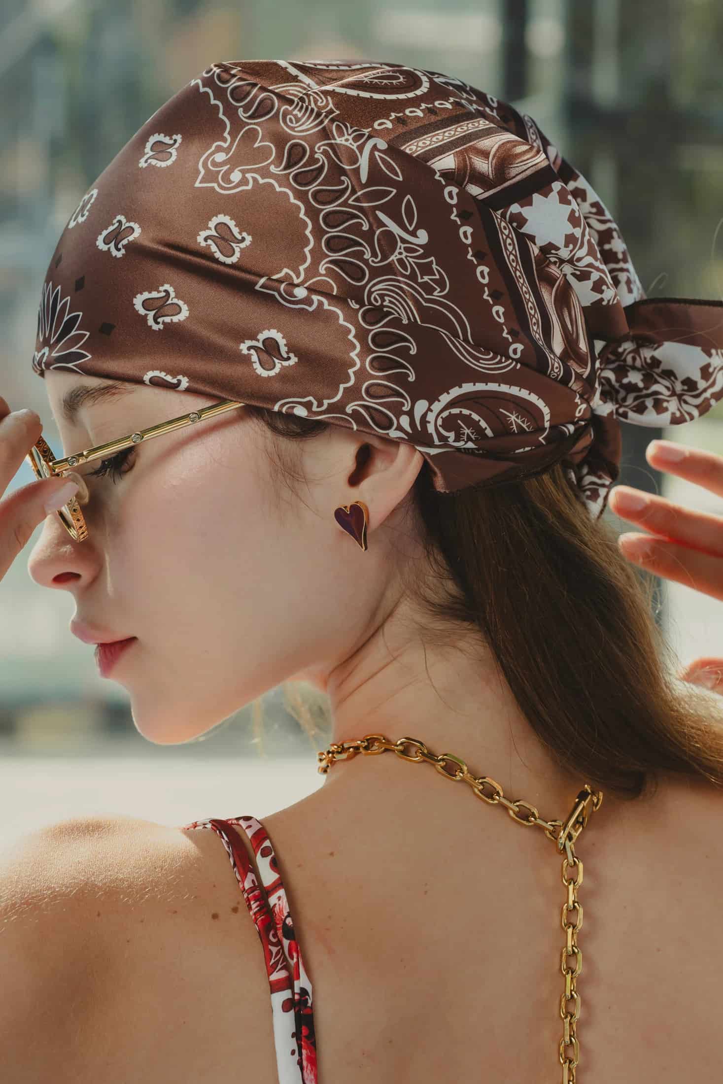 ARETES BURGUNDY HEART - miniatura 1