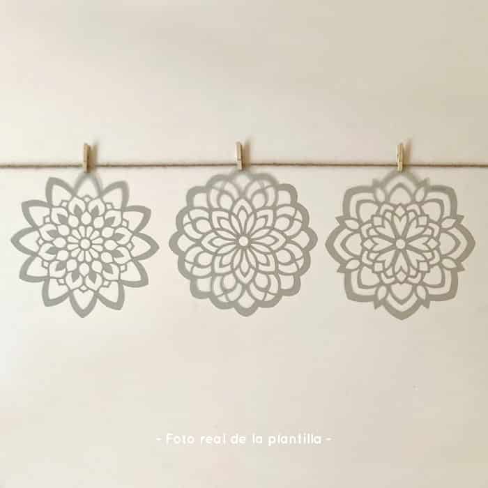 Plantillas para pintar, Vamarú Stencils, Colección Floral 25cm y 48cm, 2und - miniatura 3