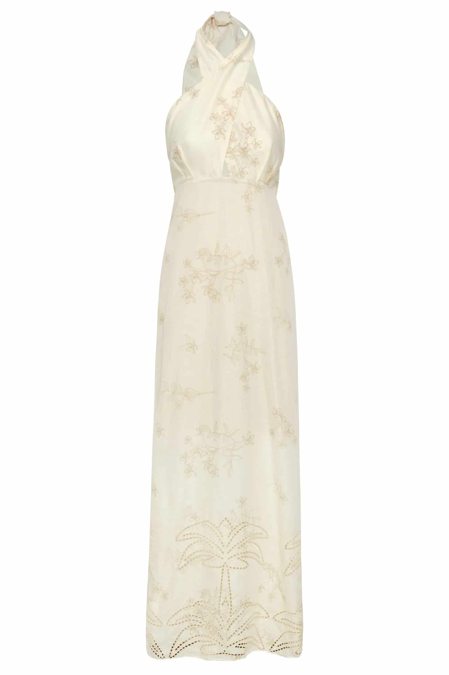 Costa del Sol Cotton Eyelet Midi Dress / Ivory Guayacanes - miniatura 1