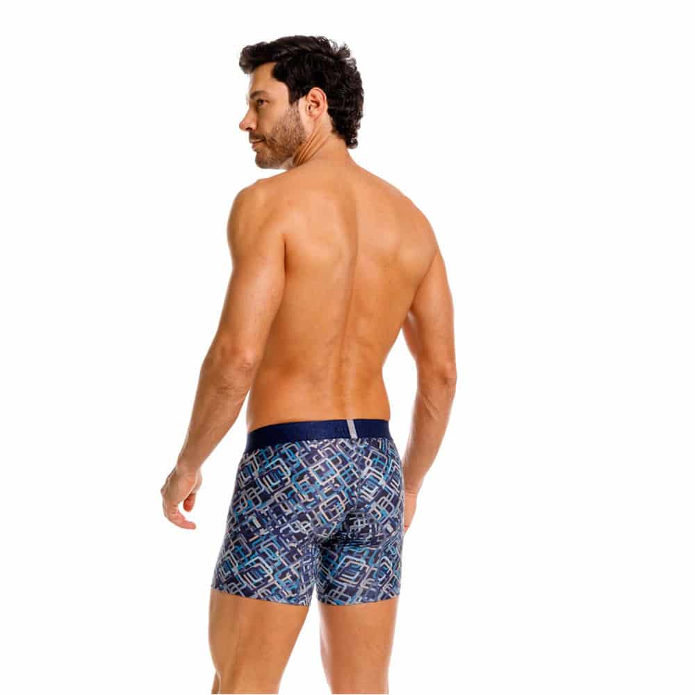 BOXER MEDIO MARCO AZUL - miniatura 6