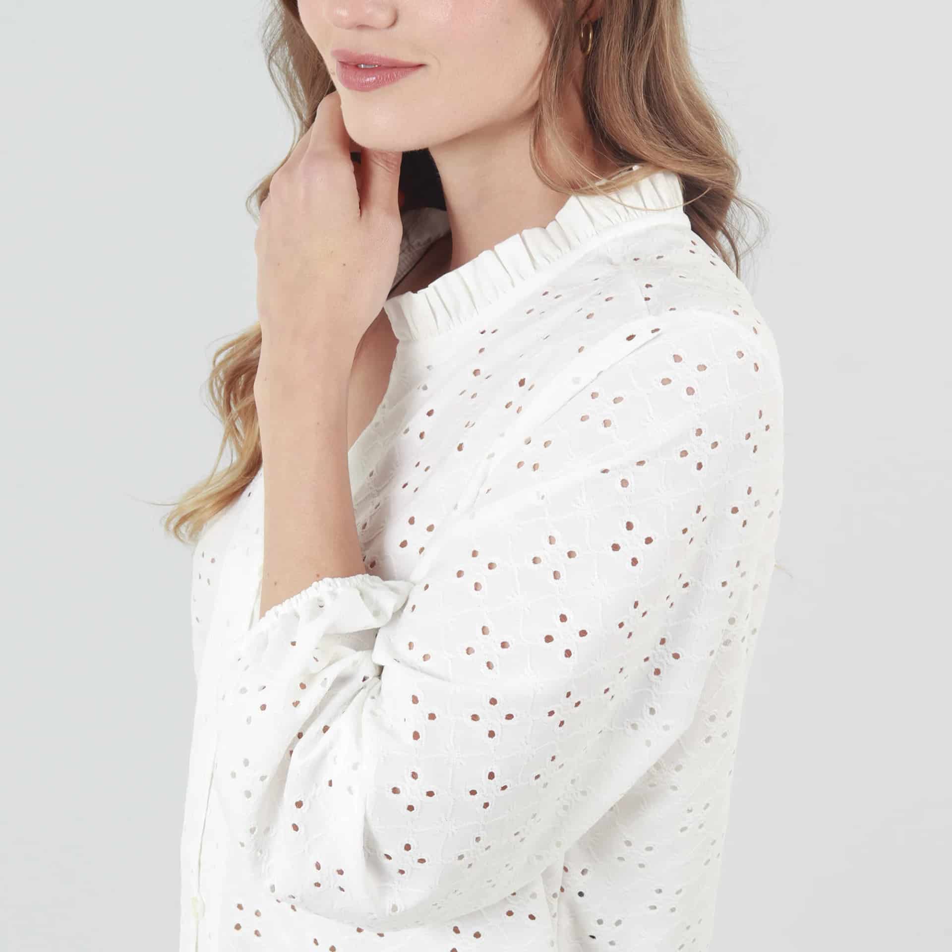 Blusa Cuello En V Manga Larga - miniatura 2