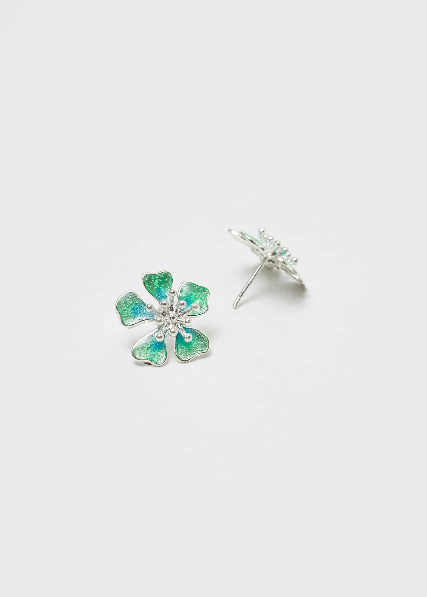 Aretes aurora mini verde - miniatura 2