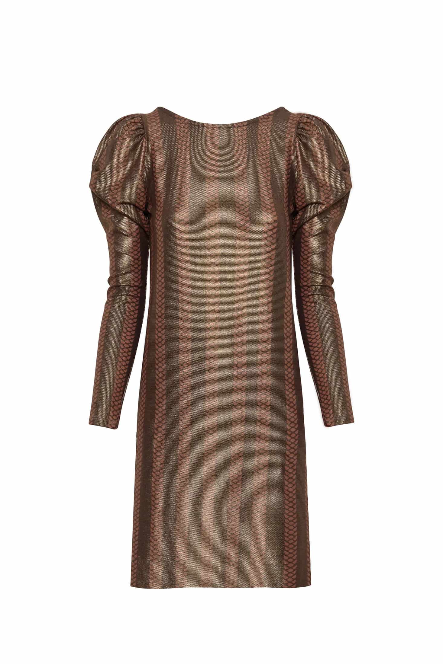 Saberia Jersey Mini Dress / Gold - miniatura 1