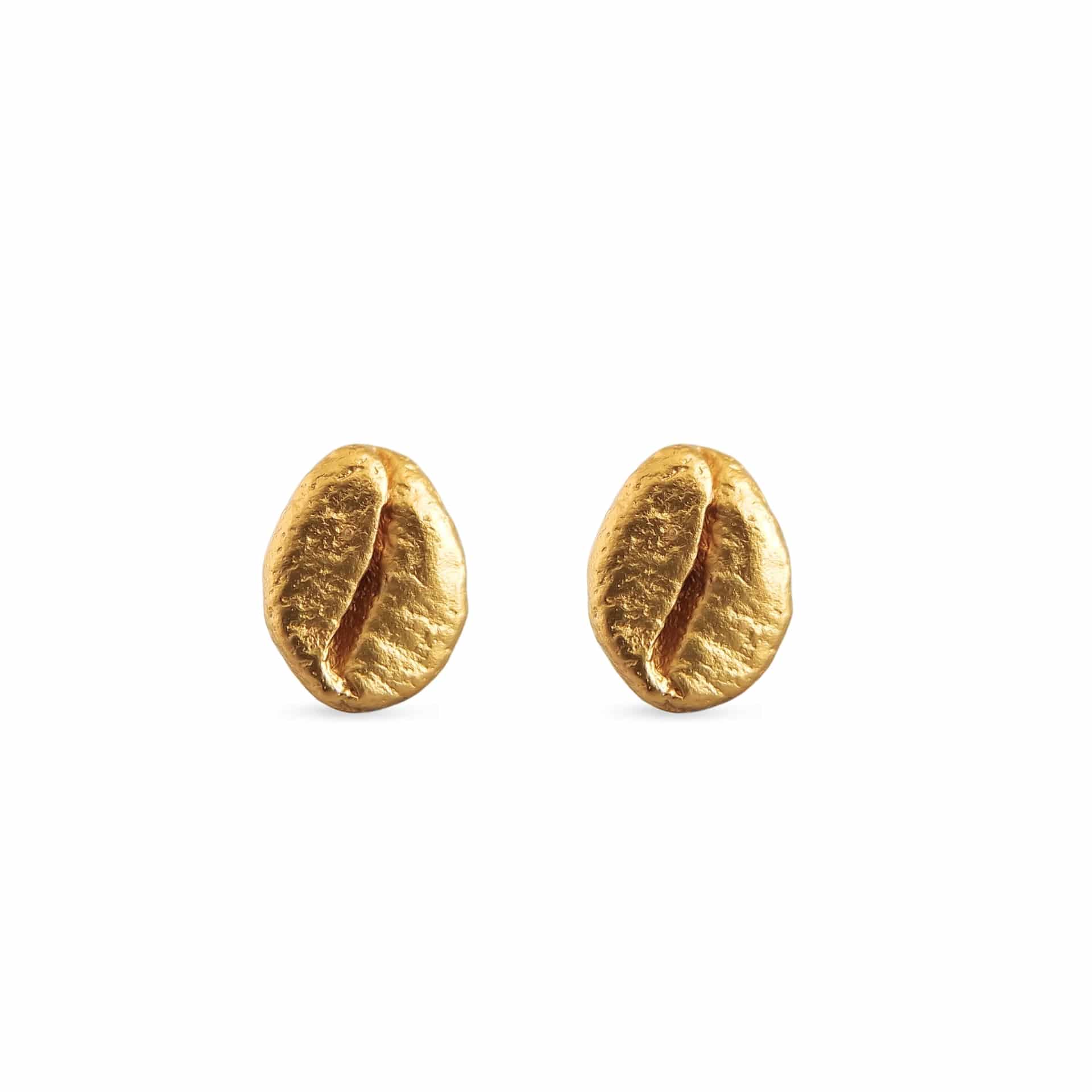 Aretes Café Iberic en plata con baño de oro - miniatura 3
