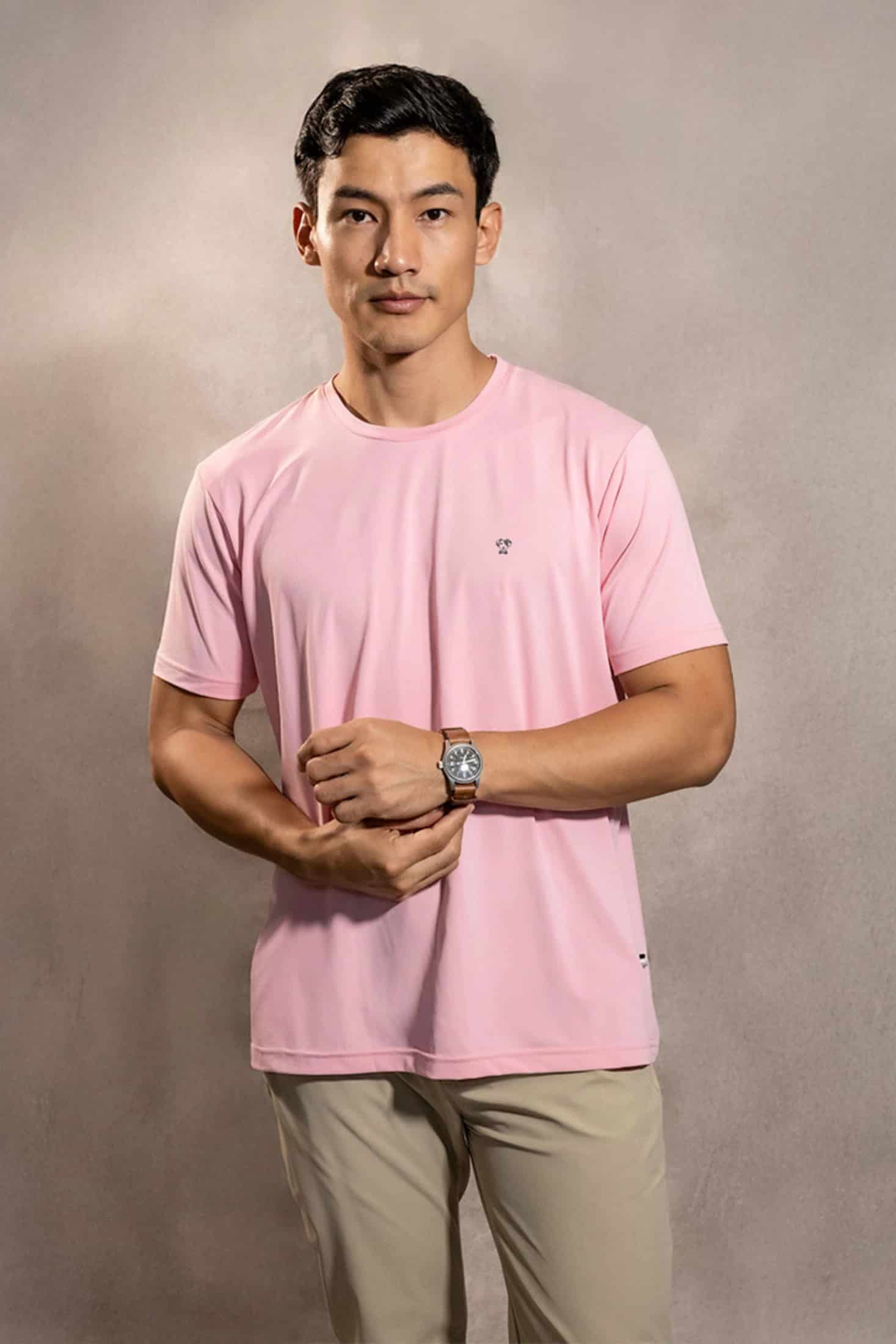 Camiseta Performance Antiarrugas Rosado Peach - miniatura 1