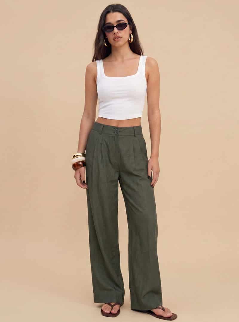 PANTALÓN CANVAS OLIVO - miniatura 1
