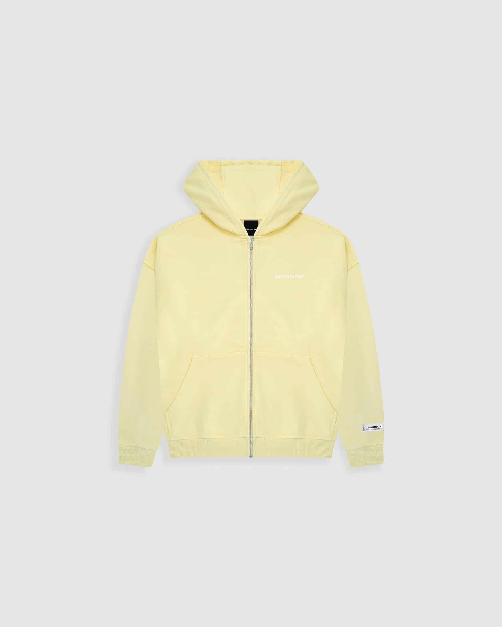 Zip Hoodie Oversized Básico V3 - Amarillo Pastel - miniatura 1