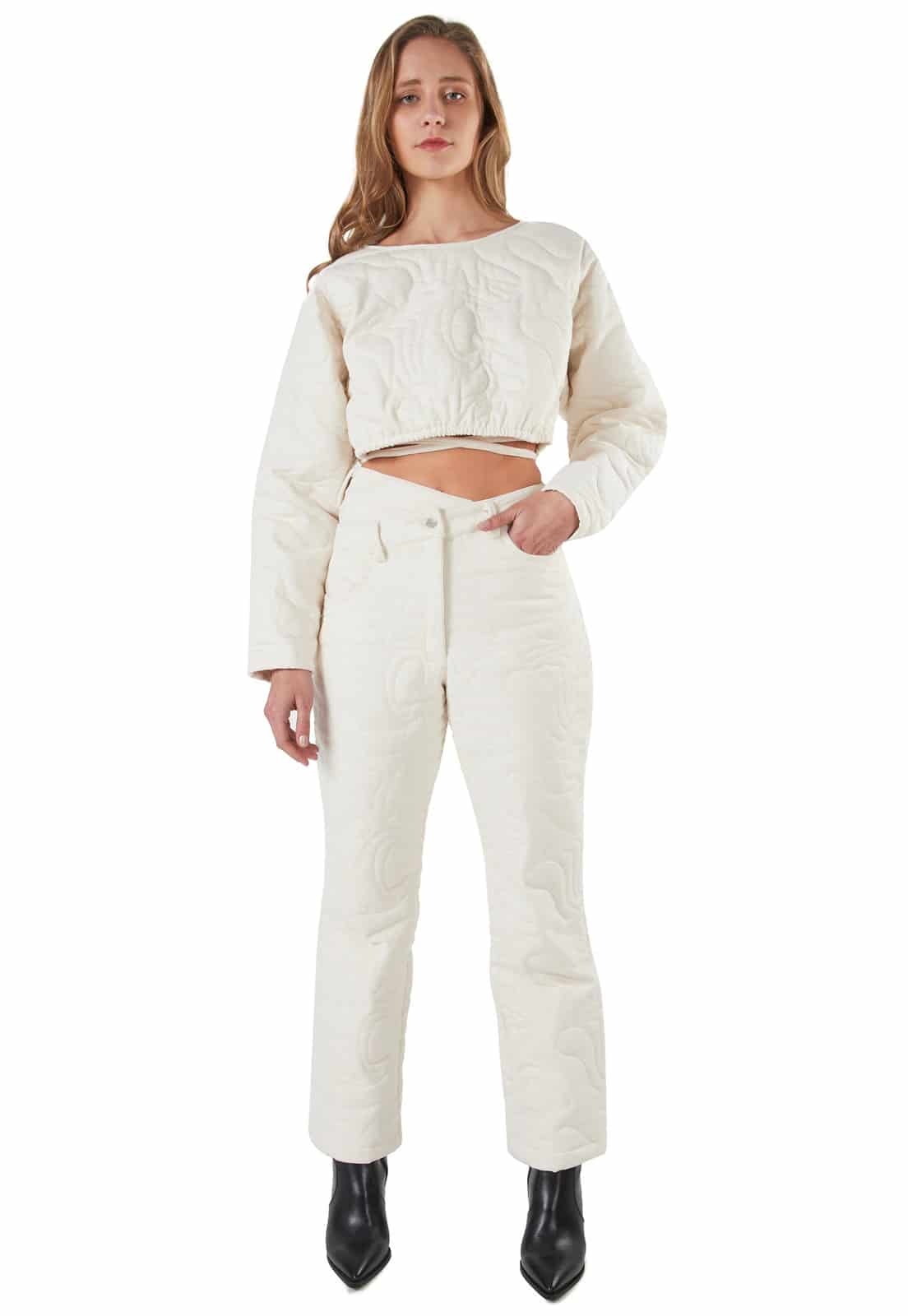 Claude Puffy Shirt Cream - miniatura 6