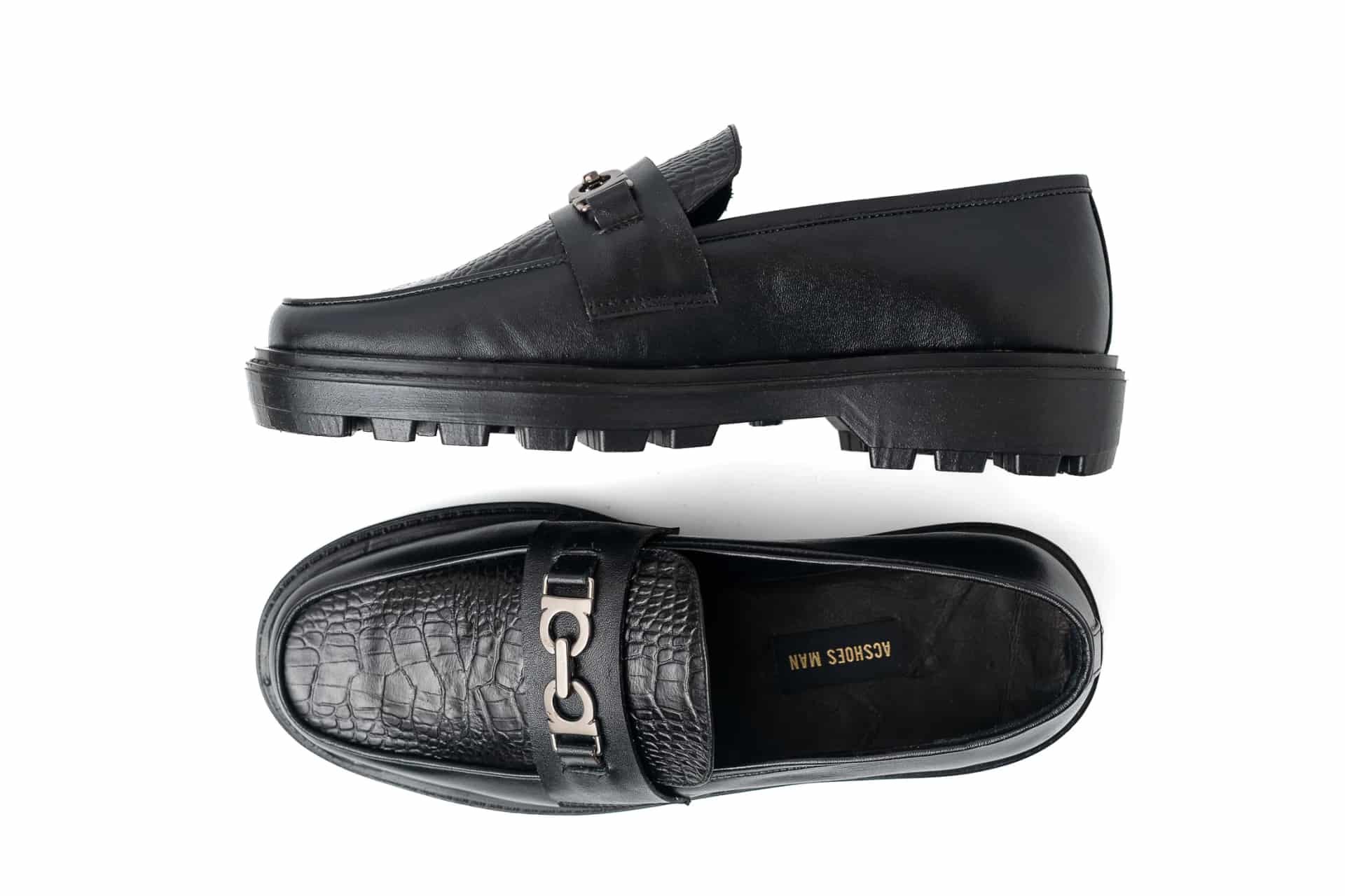 Mocasines Dublín Negro Hebilla Onix - miniatura 2
