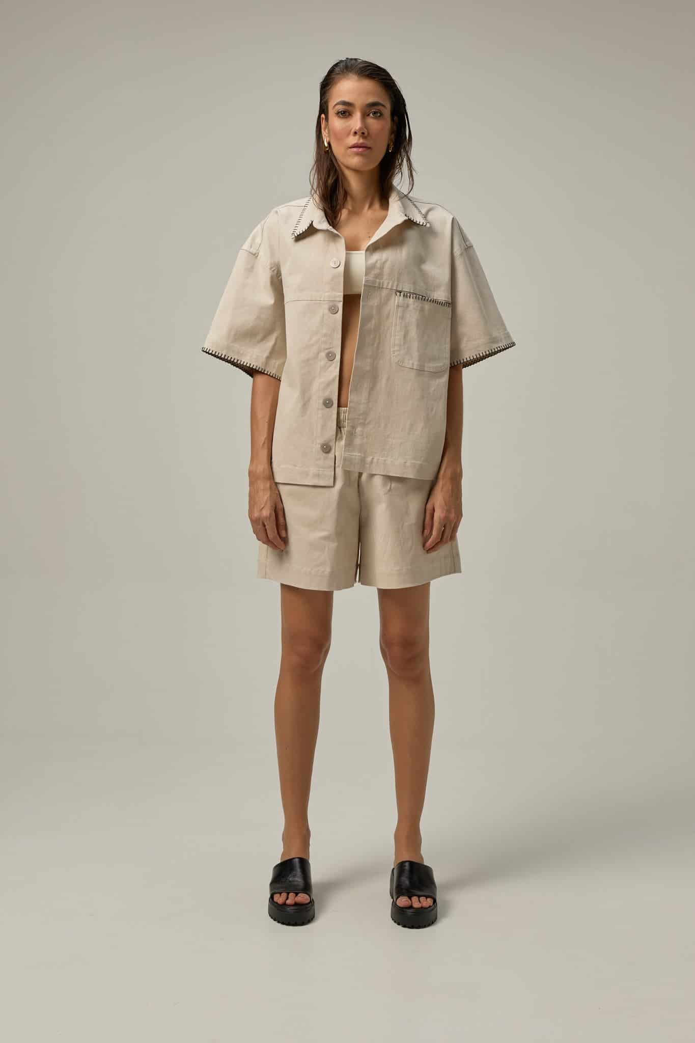 Camisa Hamada | beige - miniatura 3