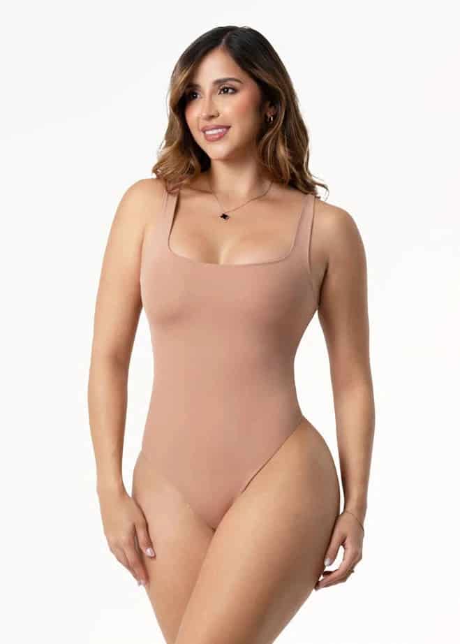 Body: Tiras gruesas, escote cuadrado, control abdominal | Salome 5002 - miniatura 2