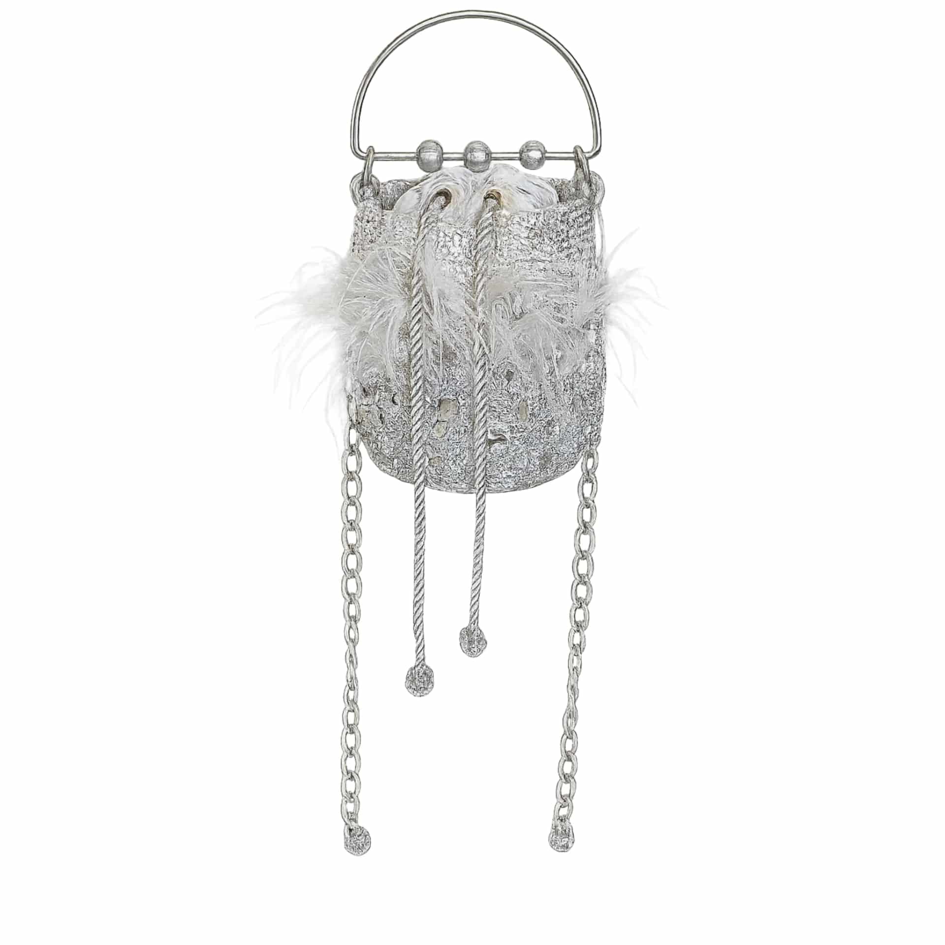 Minaudiére Silver & Feather Bag - miniatura 1