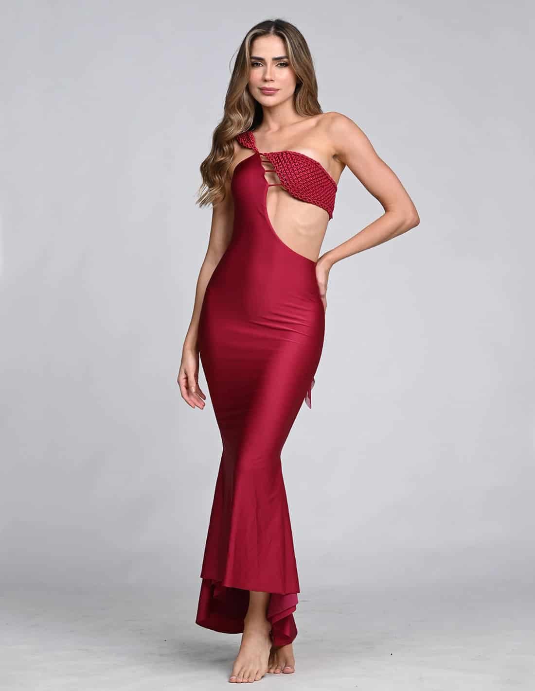 Vestido Kesha Burgundy - miniatura 1