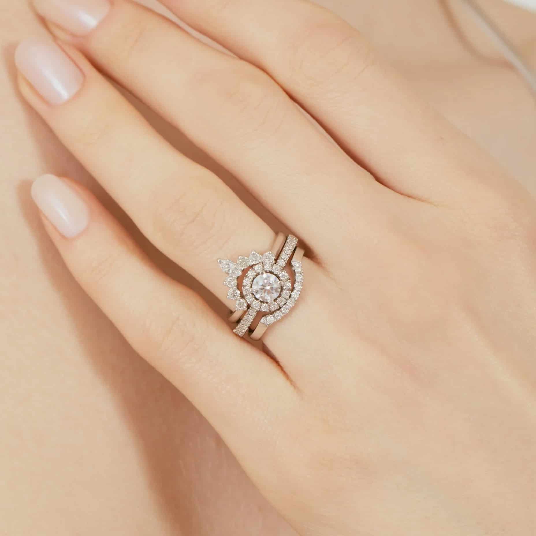 Anillo Halo engagement ring - miniatura 4