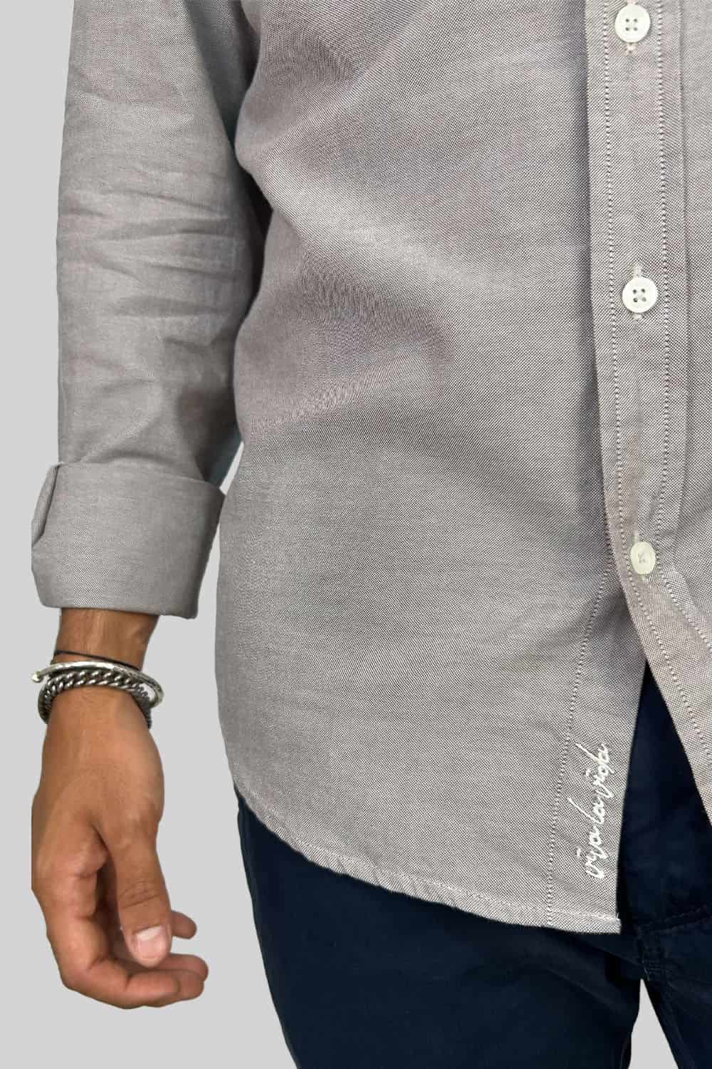 CAMISA OXFORD DOTTED GREEN - miniatura 4