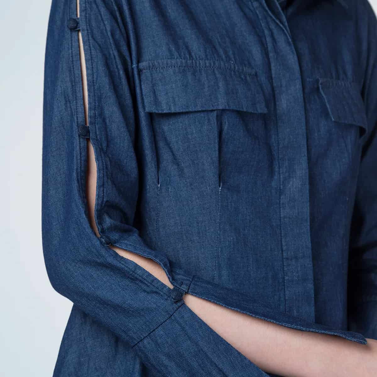 Vestido Denim Slim Corto Genova - miniatura 12