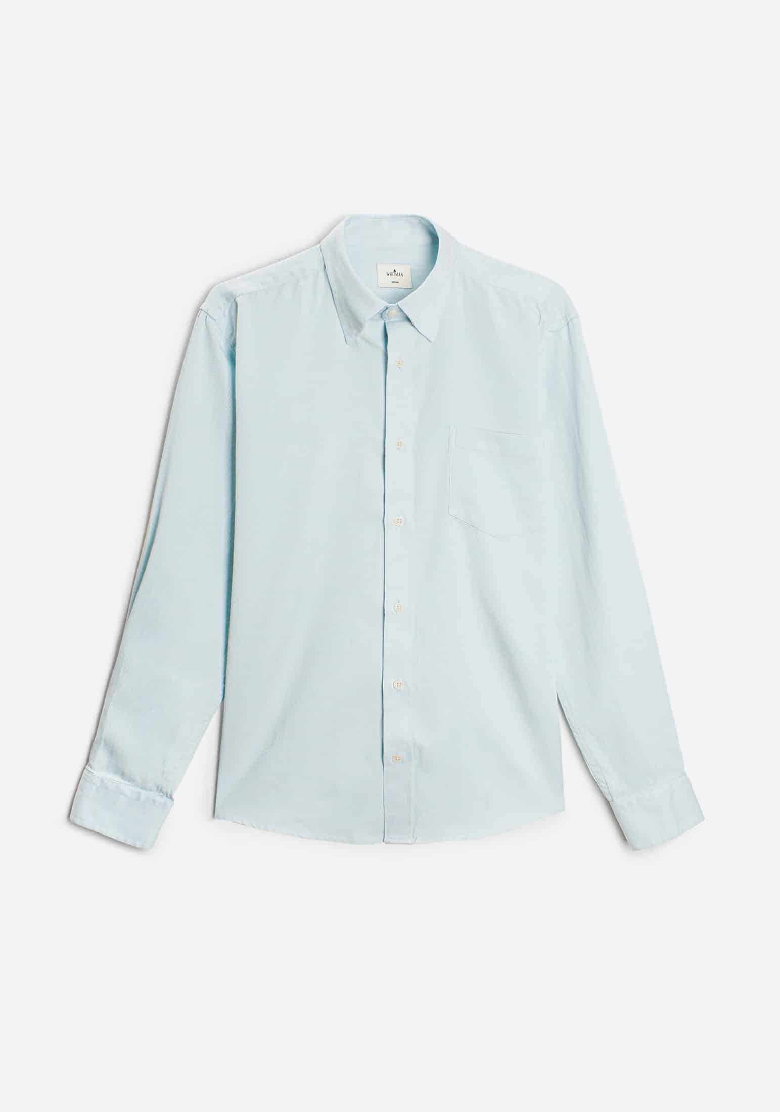 Camisa H CI Hamilton Tencel Azul Claro - miniatura 1