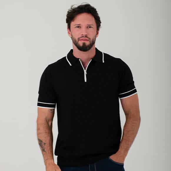 SUETER TIPO POLO MODA TEJIDO HOMBRE - miniatura 2
