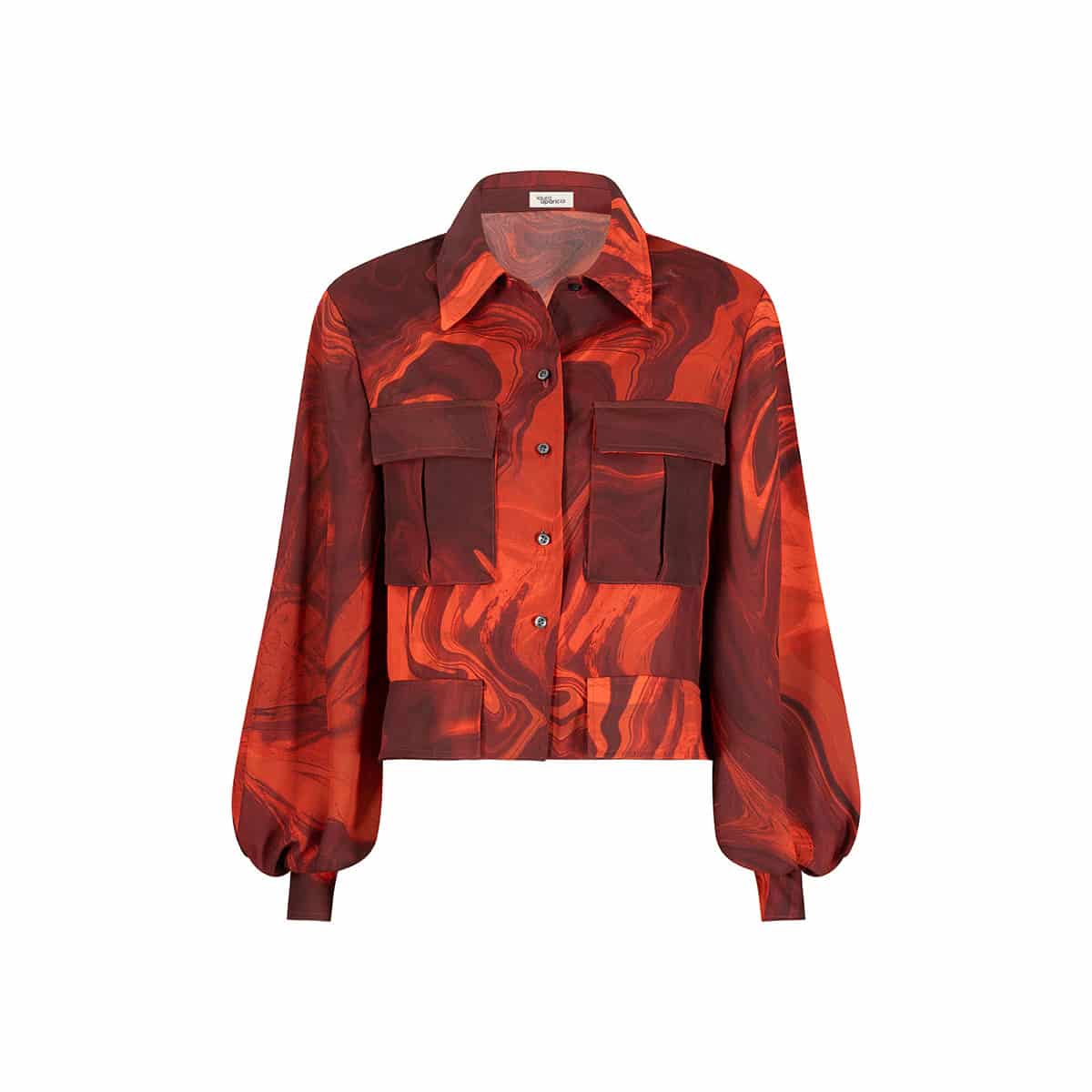 BLUSA SAHARIANA ESTAMPADA - miniatura 2