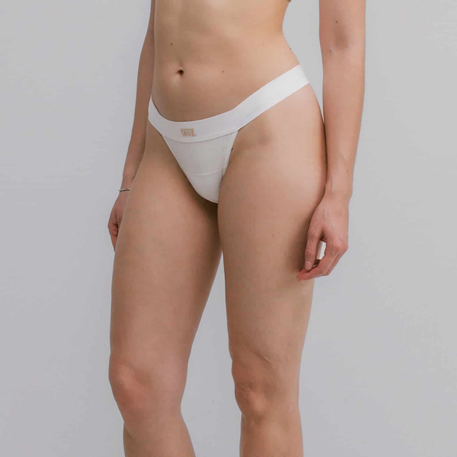 Mesh Cut-Out Bottom - Cream - miniatura 2