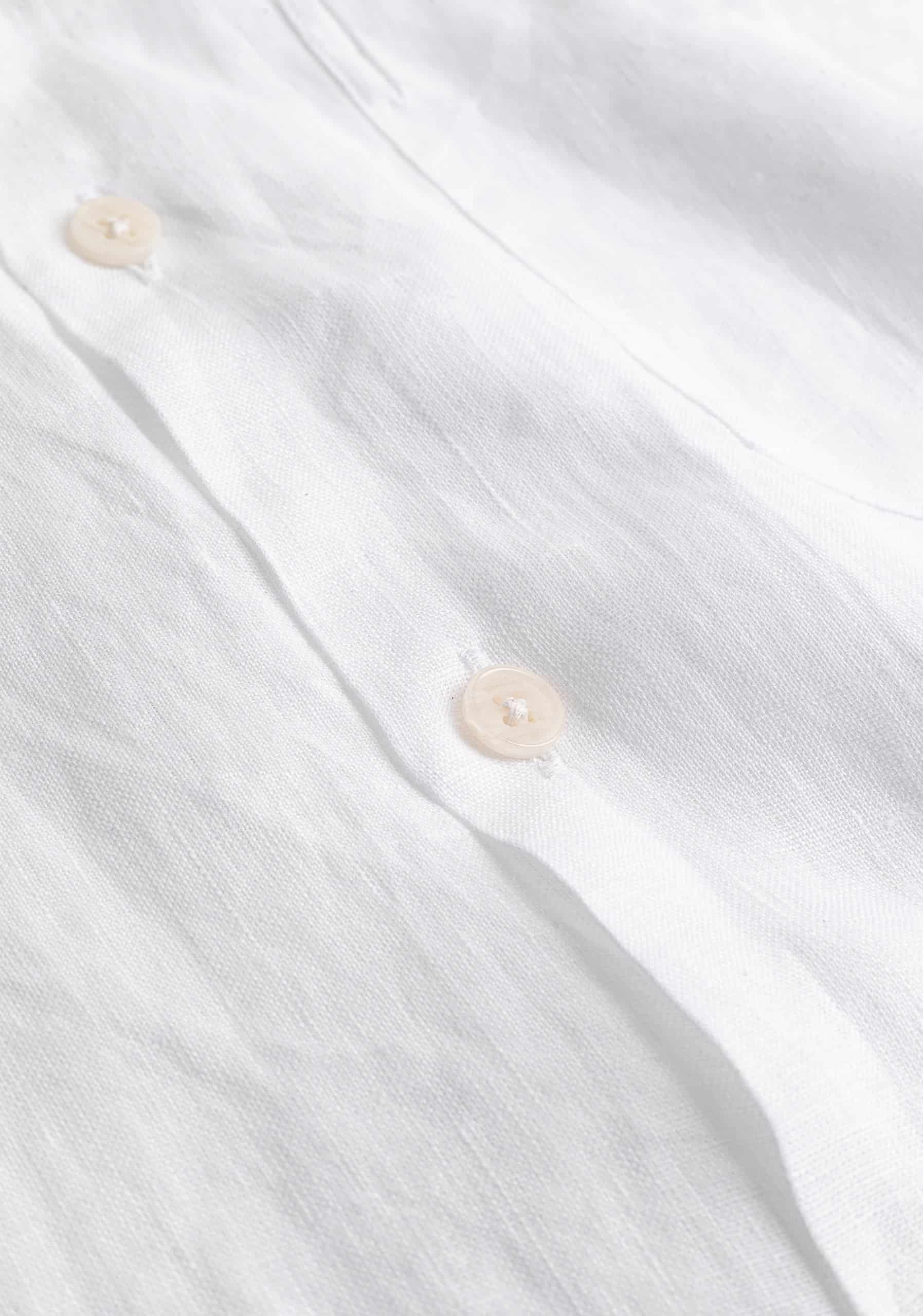 Camisa Cubana Lino Blanca - miniatura 2